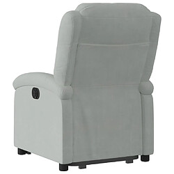 Acheter vidaXL Fauteuil inclinable Gris clair Velours