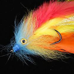 truite saumon steelhead pêche à la mouche streamer vole jaune d'eau salée avec crochet pas cher