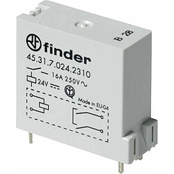 Finder 45.31.7.024.0310 Relais pour circuits imprimés 24 V/DC 16 A 1 NO (T) 50 pc(s)