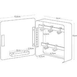 Avis Yamazaki Boîte à clés magnétique Rin key box blanc et marron.