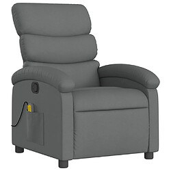 Avis Maison Chic Fauteuil de massage inclinable,Fauteuil luxe de relaxation Gris foncé Tissu -MN63530