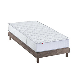 Idliterie Ensemble Matelas Ressorts + Mémoire de forme ODYSSEE Sommier en Kit