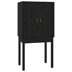 Acheter vidaXL Buffet haut Noir 60x40x120 cm Bois massif de pin