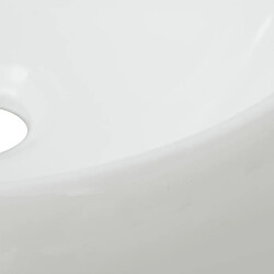 Acheter vidaXL Lavabo de salle de bain avec mitigeur Céramique Rond Blanc