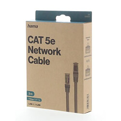 HAMA Câble réseau CAT-5e, 1 Gbit/s, U/UTP, 3,00 m