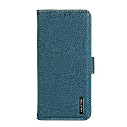 Etui en PU texture litchi, fermeture aimantée vert pour votre Honor 60