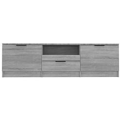 Avis vidaXL Meuble TV Sonoma gris 140x35x40 cm Bois d'ingénierie