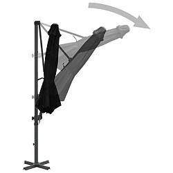 Acheter ComfortXL Parasol Déporté Avec Mât En Aluminium Noir 300 Cm