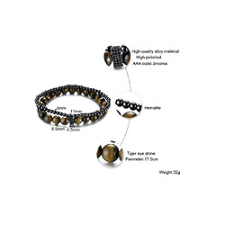 YP Select Bracelet double tour perlé fait main - 2 noir