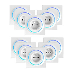 Lot de 10 prises intelligentes encastrées Z-Wave+ - Walli Outlet Type E - Fibaro