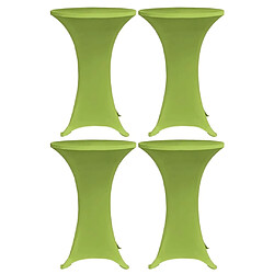 vidaXL Housses de table extensible 4 pcs 60 cm Vert