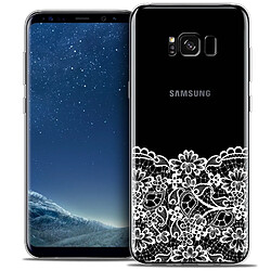 Caseink Coque Housse Etui Samsung Galaxy S8+/ Plus (G955) [Crystal Gel HD Collection Spring Design Bas dentelle - Souple - Ultra Fin - Imprimé en France]