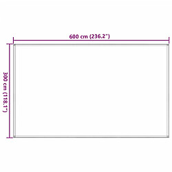 vidaXL Tapis de tente 300x600 cm Anthracite et blanc pas cher