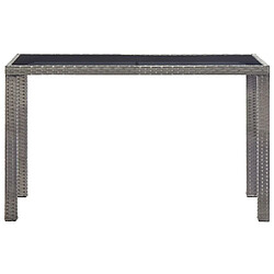 vidaXL Table de jardin Anthracite 123x60x74 cm Résine tressée