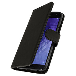 Avizar Housse Samsung Galaxy J4 Etui Clapet Porte carte Fonction support - noir