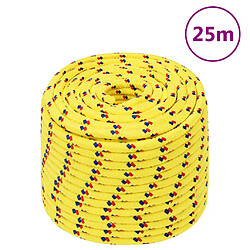 vidaXL Corde de bateau Jaune 12 mm 25 m