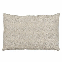 BigBuy Home Coussin Coton Lin Gris 60 x 40 cm