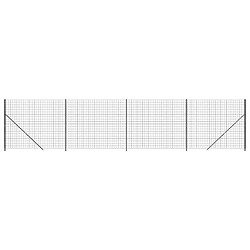 vidaXL Clôture en treillis métallique avec bride anthracite 1,8x10 m