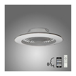 Avis Luminaire Center Plafonnier ventilateur Alisio Argent, blanc 1 ampoule 19,5cm