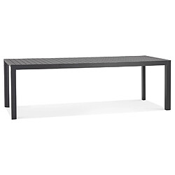 Alterego Table de jardin extensible 'SAMUI' en aluminium gris foncé - 180(240)x100 cm