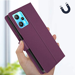 Avizar Housse Realme 9 Pro Plus et 9 4G Clapet Portefeuille Stand Vidéo violet pas cher