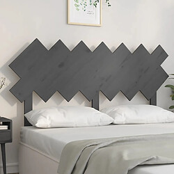 vidaXL Tête de lit Gris 151,5x3x81 cm Bois massif de pin