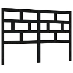 Maison Chic Tête de lit scandinave pour lit adulte,Meuble de chambre Noir 166x4x100 cm Bois massif de pin -MN91161