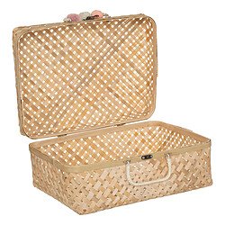 Acheter Atmosphera, Createur D'Interieur Valise campagne en bambou x 2 Beige - ATMOSPHERA