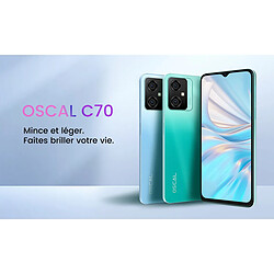 (Bleu) Smartphone OSCAL C70 BLACKVIEW 6GB 128GB 50MP caméra 6.6 pouces 5180mAh batterie Octa Core Android 12 4G téléphones portables Bluetooth FM OTG WIFI