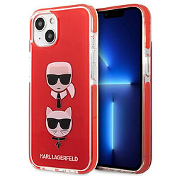 karl lagerfeld klhcp13stpe2tr iphone 13 mini 5,4" coque dur czerwony/rouge karl&choupette head