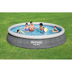 Piscine Gonflable Ronde Bestway Fast Set Ø457x84 cm Épurateur à Cartouche 2006 L/H