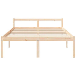 Avis vidaXL Lit pour personne âgée sans matelas 160x200 cm bois pin massif