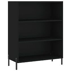 Avis vidaXL Buffet noir 69,5x32,5x180 cm bois d'ingénierie