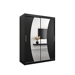 Abiks Meble Armoire Wave à portes coulissantes 200/150/62 2 portes (noir/noir)