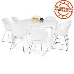 Alterego Table de réunion / bureau bench 'XLINE SQUARE' blanc - 160x160 cm