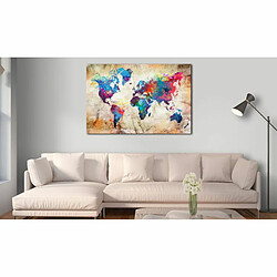 Paris Prix Tableau Imprimé World Map : Urban Style 60 x 90 cm