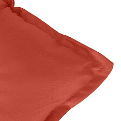 Acheter vidaXL Coussin de banc de jardin rouge mélangé 120x50x7 cm tissu