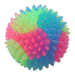 Jouet pour chien boule en caoutchouc coloré avec lumière flash Jouets à mâcher pour nettoyer les dents