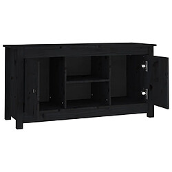 Avis vidaXL Meuble TV Noir 103x36,5x52 cm Bois de pin massif