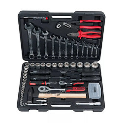 KS Tools Jeu combiné, finition chromé mat, 88 pièces 1/4"" + 1/2"" inch