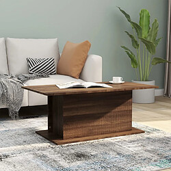 vidaXL Table basse chêne marron 102x55,5x40 cm bois d'ingénierie