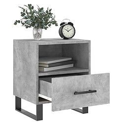 Avis Maison Chic Tables de chevet 2pcs - Table basse Table de nuit - gris béton 40x35x47,5cm bois d’ingénierie -MN30874