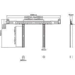 NEDIS Support mural SBMT20BK pour barre de son pas cher