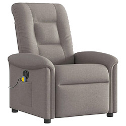 Avis vidaXL Fauteuil de massage inclinable électrique Taupe Tissu