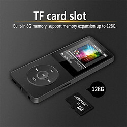 Bluetooth Mp3 Music Player Lossless Portable Fm Radio Externe Ultra-Mince Étudiant Enregistreur Mp3 Noir 4 Go