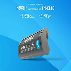 Newell Batterie Li-ION en-EL 18 - pour Appareil Photo numérique Nikon - 10,8 V - 2600 mAh - 28,1 Wh pas cher