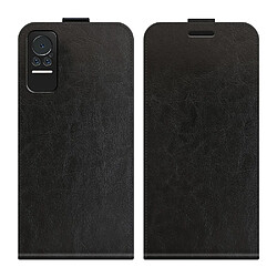 Coque en TPU + PU texture cheval fou avec porte-carte noir pour votre Xiaomi Civi 5G