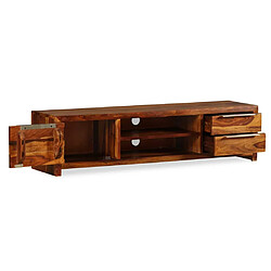 Acheter Helloshop26 Meuble télé buffet tv télévision design pratique bois massif de sesham 120 cm 2502175