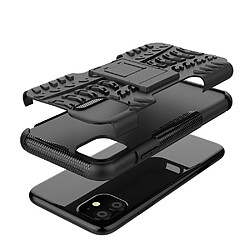 Wewoo Coque Rigide Pour iPhone 11 Texture TPU + PC antichoc avec support pas cher