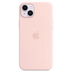 Avis Coque en silicone avec MagSafe pour Apple iPhone 14 Plus Rose craie